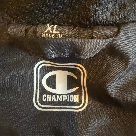 Champion Jacket Men’s X-Large XL Black Gray Full Zip Track - Picture 6 of 7